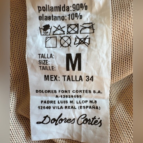 Dolores Cortés Pasarela Metallic Tribal Print One-Piece Swimsuit M - Picture 5 of 7